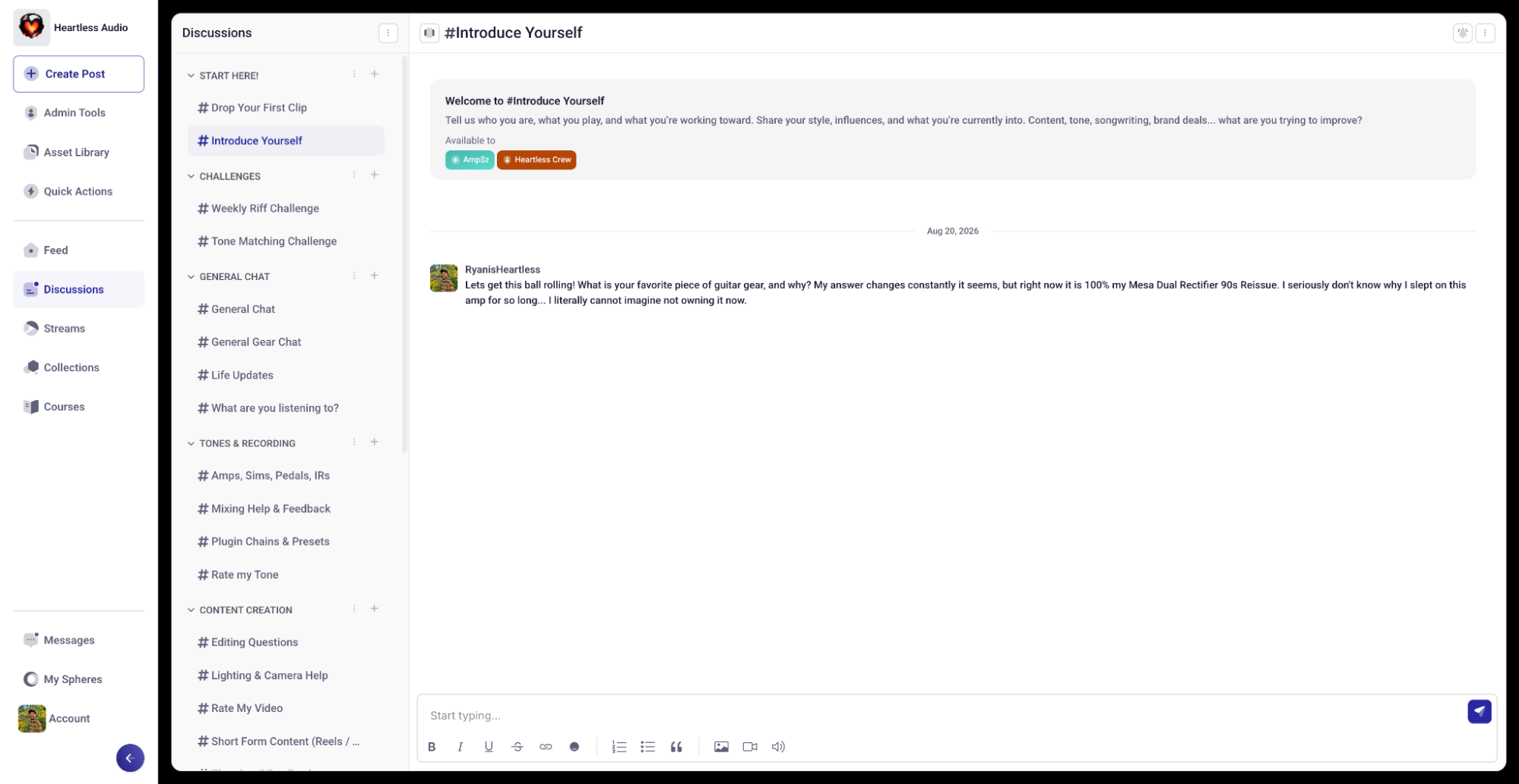 Screenshot of personalized message screen