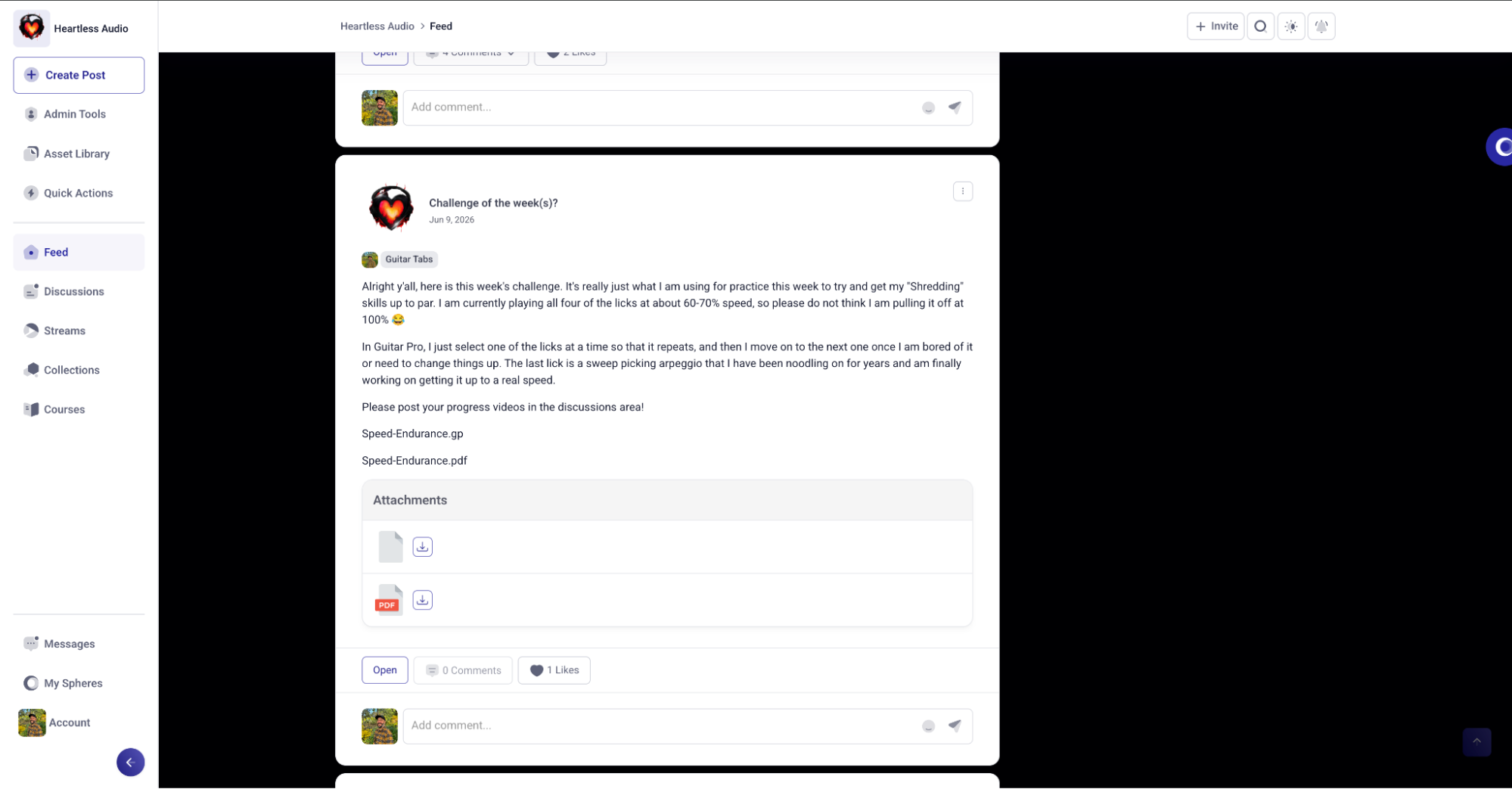 Screenshot of Inside Heartless Audio